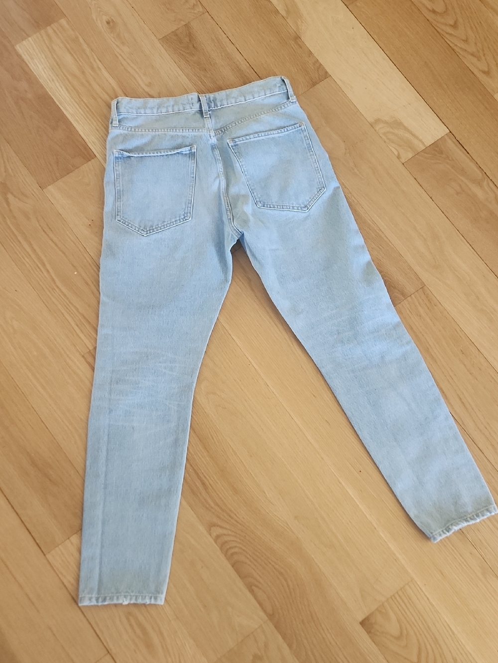 Agolde Distressed High Rise Button Fly Jeans - Picture 3 of 5